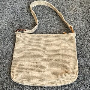 The Sak Cream Crochet Shoulder Bag